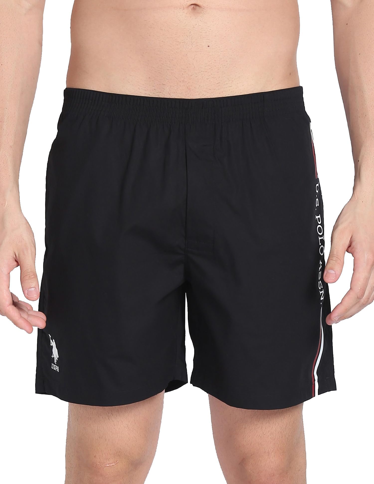 U.S. Polo ASSN. Men's IYAX Brand Stripe Dual Pocket Boxers