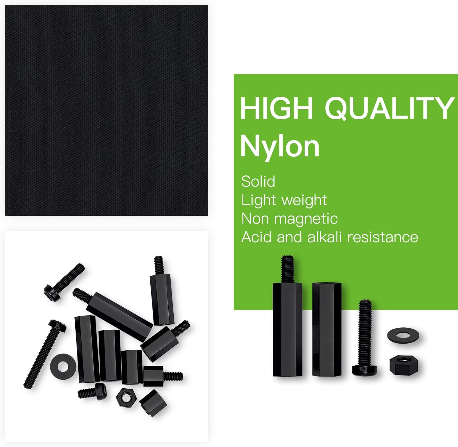 Standoff kit 320PCS M2 Nylon Standoff Male Female Nylon Hex Spacer Standoff Screw Nut Assorted Assortment Kit Threaded Pillar PCB Motherboard,with Storage Box
