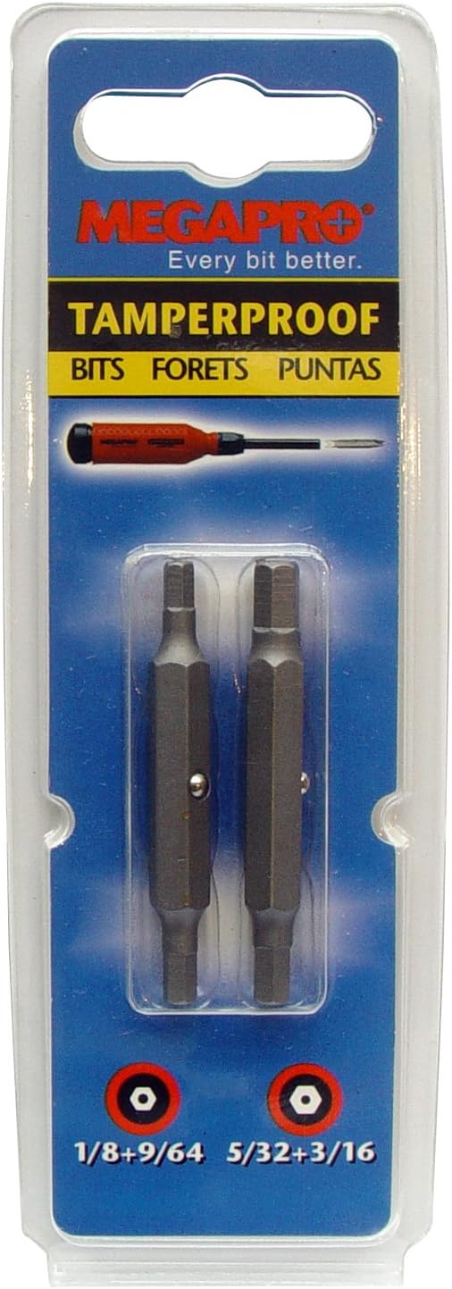 Megapro Replacement Bit Set, 2-1/4 In. L, PK2, Nickel (9BP-TP-2B)