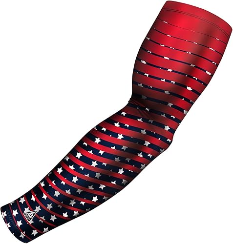 Miniatura 10 de B-Driven Sports - Manga de compresión atlética deportiva, para brazo, diseño de banderas de EE.UU., México, Puerto Rico y más  1 manga