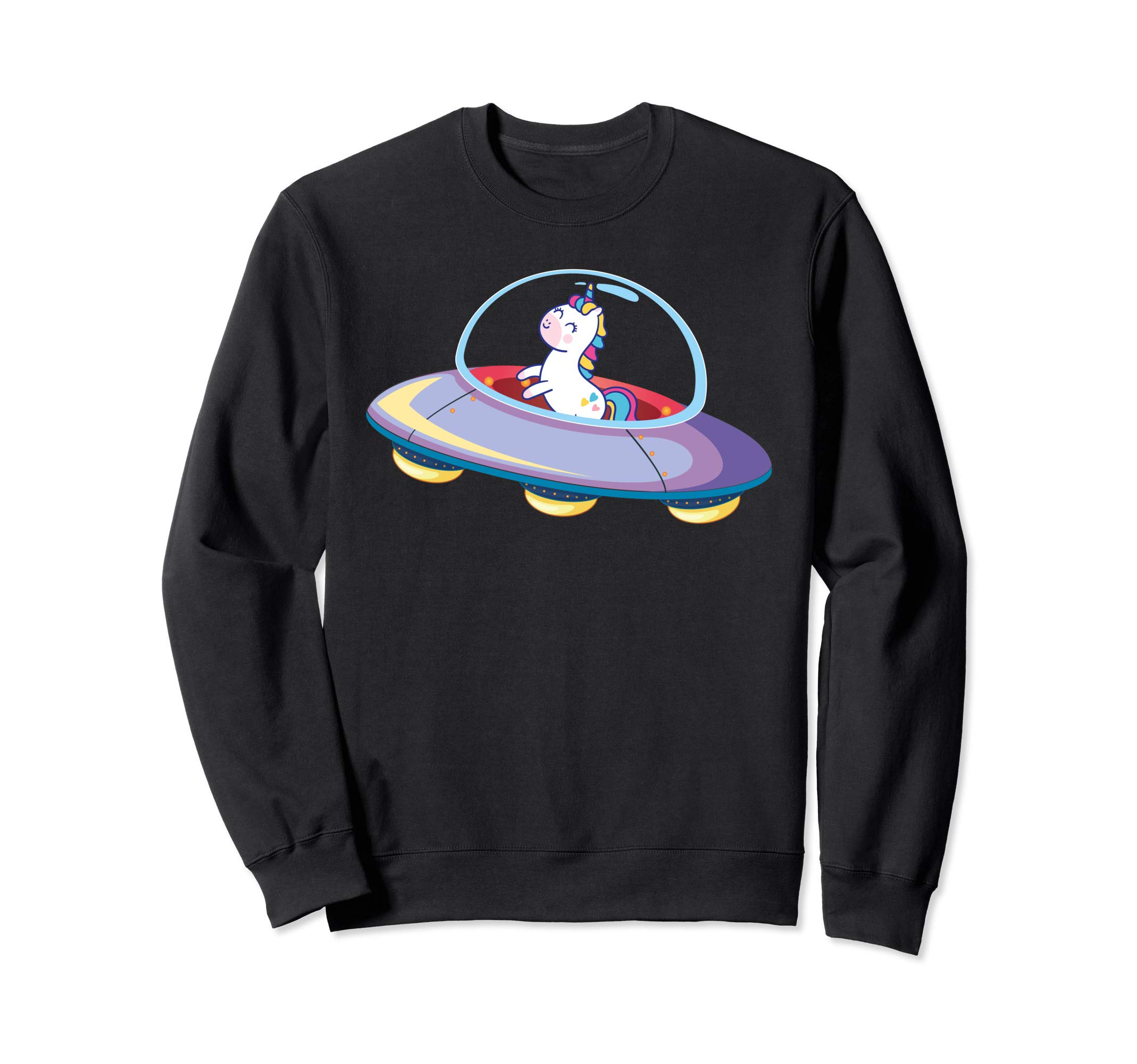 Outer Space Unicorn Shirt UFO Flying Saucer Cute Girls Gift Sweatshirt