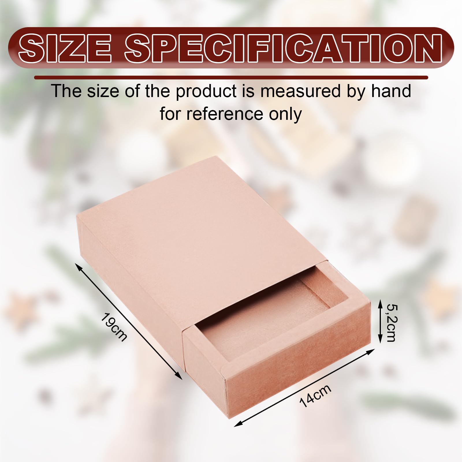 WANDGU 20 Scatole Regalo A Cassetto In Carta Kraft – 106x86x40 Mm, Colore Nero, Ideali Per Matrimoni, Feste E Piccoli Regali