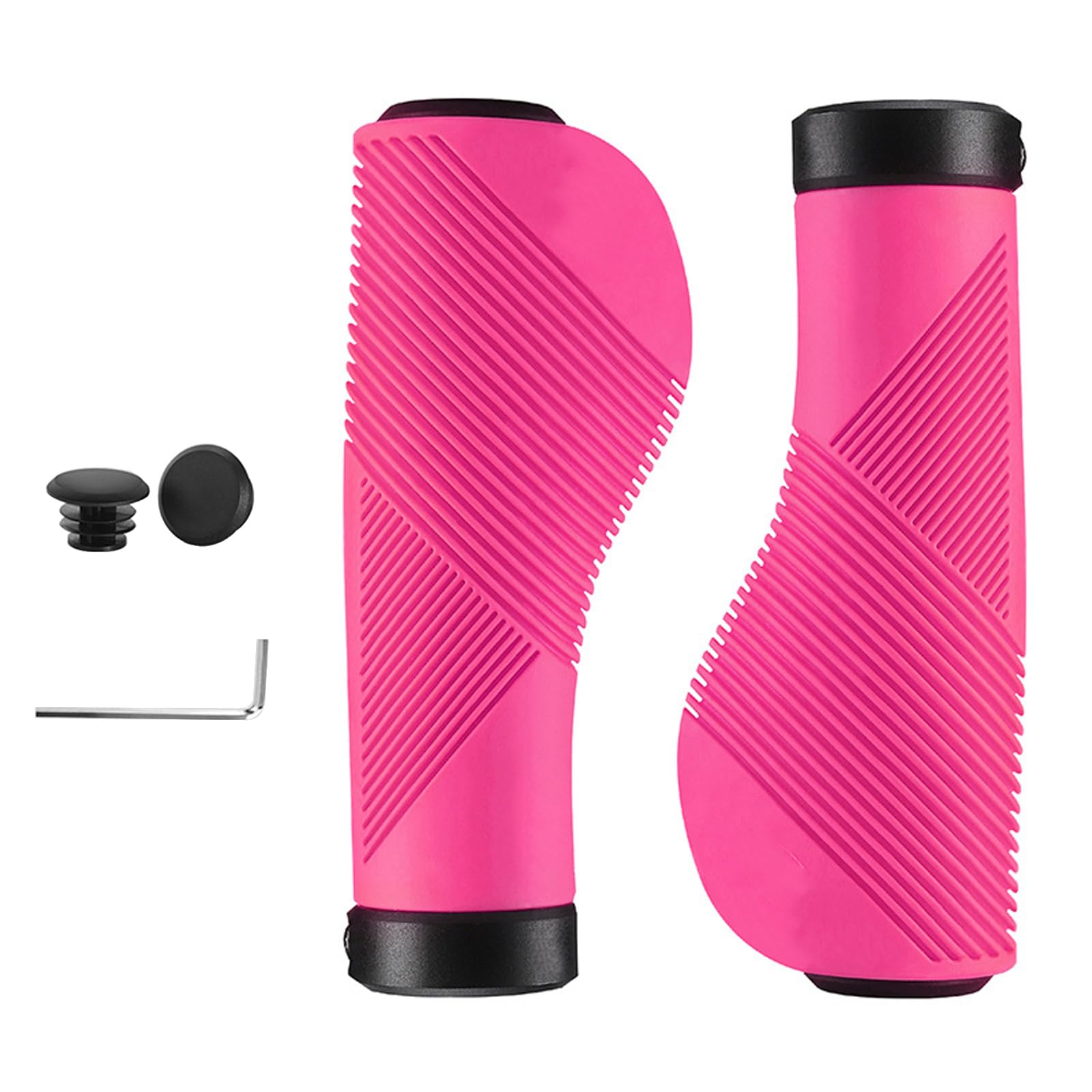 Tsophreniq Ergonomic Bike Handlebars Grip Nonslip Shock Absorption with Nylons Rings Universals for Mountain Bicycles Universals Bike Handle Grip