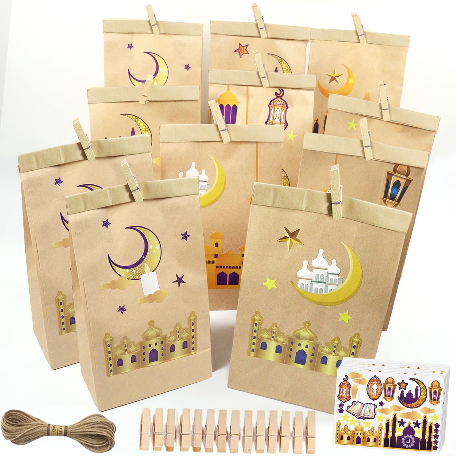 Calendrier De L'Avent Du Ramadan En Bois Pour La Maison, 30 Jours Jusqu'à L'Aïd, Cadeau De Ramadan Pour Enfants, Décoration Du Ramadan Et De L'Aïd