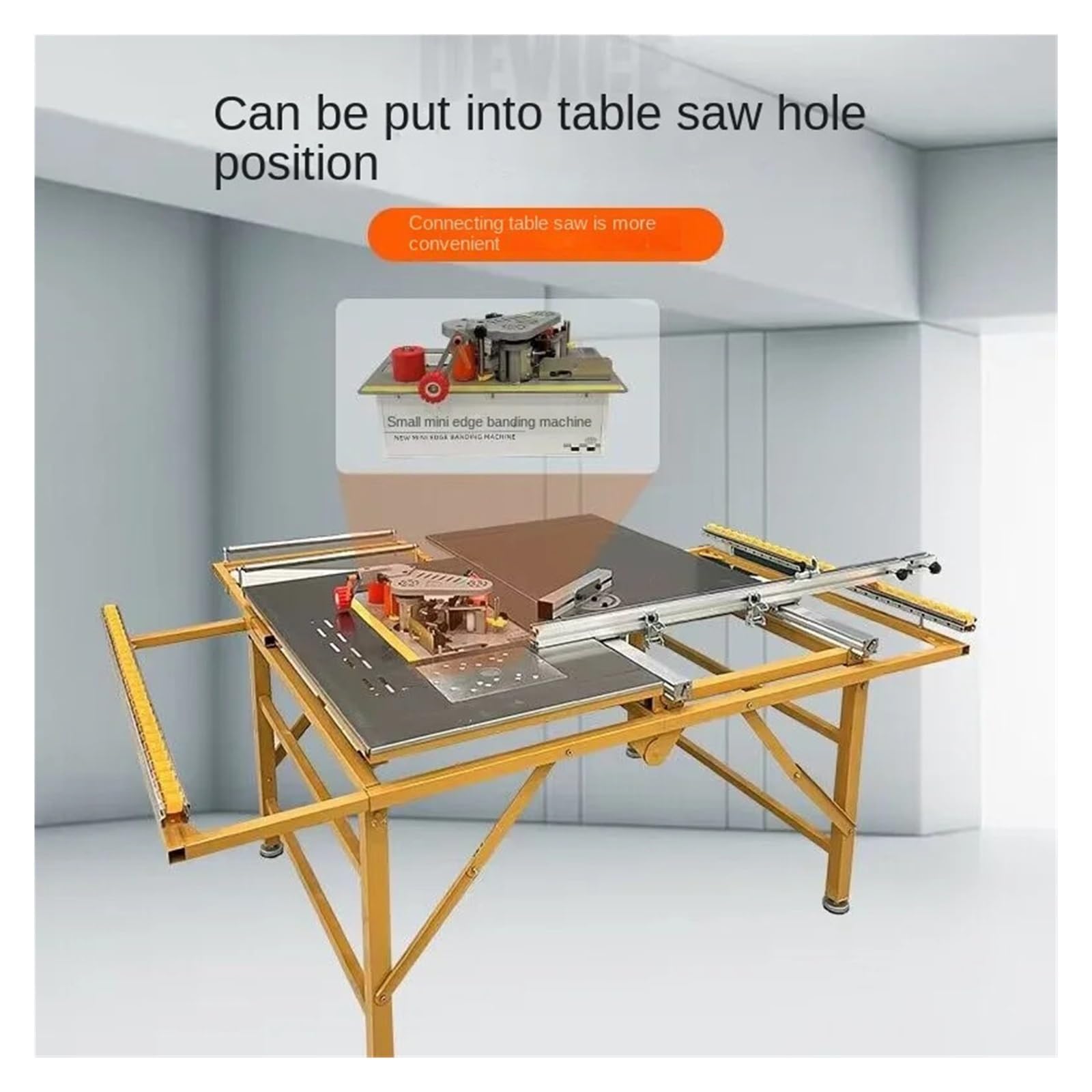 Plaqueuse de chants Portable 1200W for le travail du bois, Mini amélioration de l'habitat, peut être utilisée avec une Table de scie Scénarios d'application multiples
