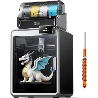 Creality K2 Combo(A) 3D Printer with Replacement Nozzle, Multicoloured Printing with CFS, Up to 600 mm/s High Speed, AI Camer
