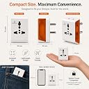 PROSAC 6AMP Universal Multi Plug Adapter | 3-Pin Socket Converter | Supports 2-Pin & 3-Pin Plugs | Compact Electrical Adapter for Home, Office & Travel | Pack of 10 gallery image