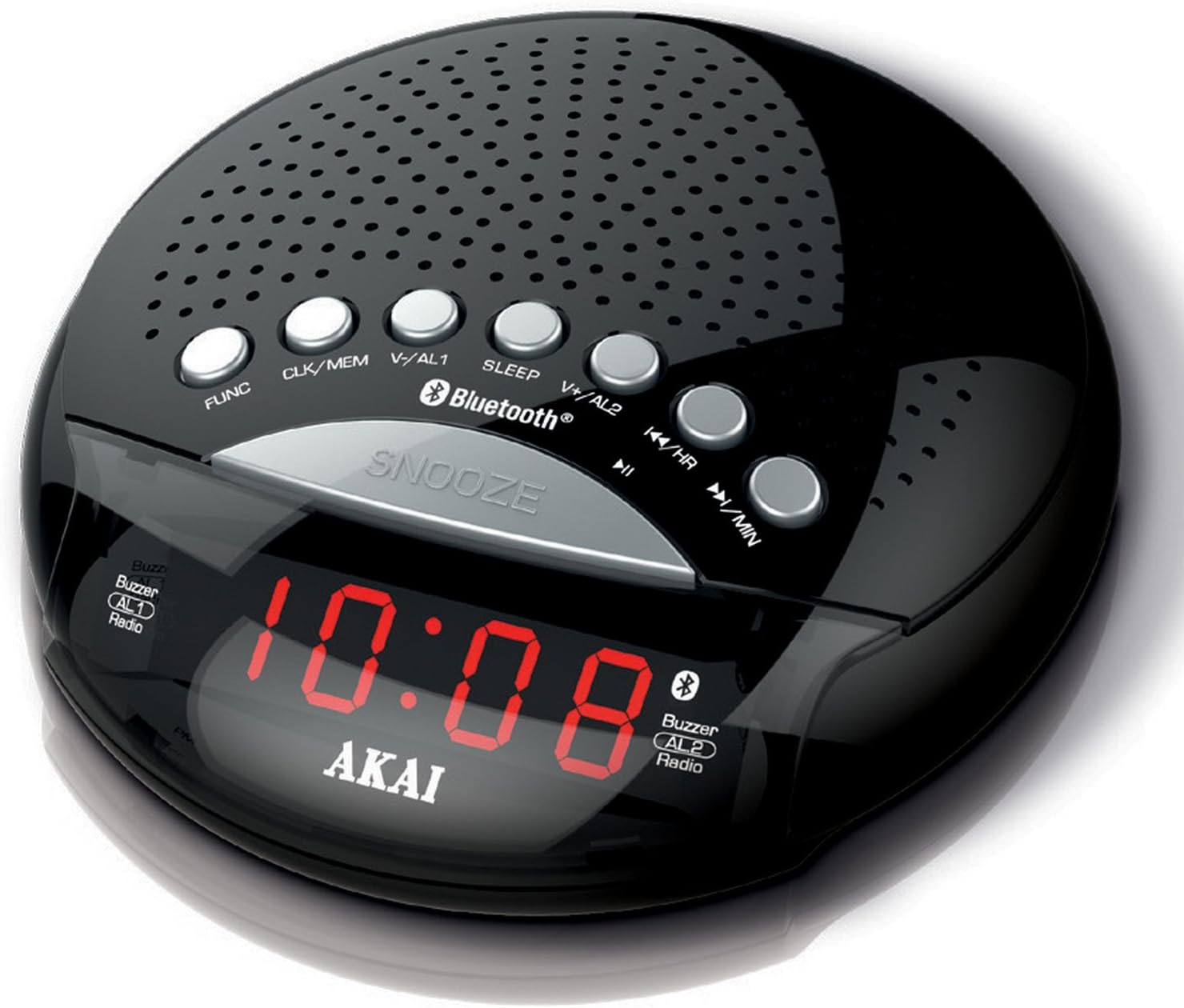 Akai Alarm Clock Radio with Bluetooth Speaker Black Amazon.co.uk
