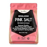 Herbion Naturals Himalayan Pink Salt Pouch Fine Grain, 100% Pure with 84 Minerals for Seasoning, Resealable, Organic, All-Natural Salt, Triple-Washed in Spring Water, Vegan, Kosher Certified