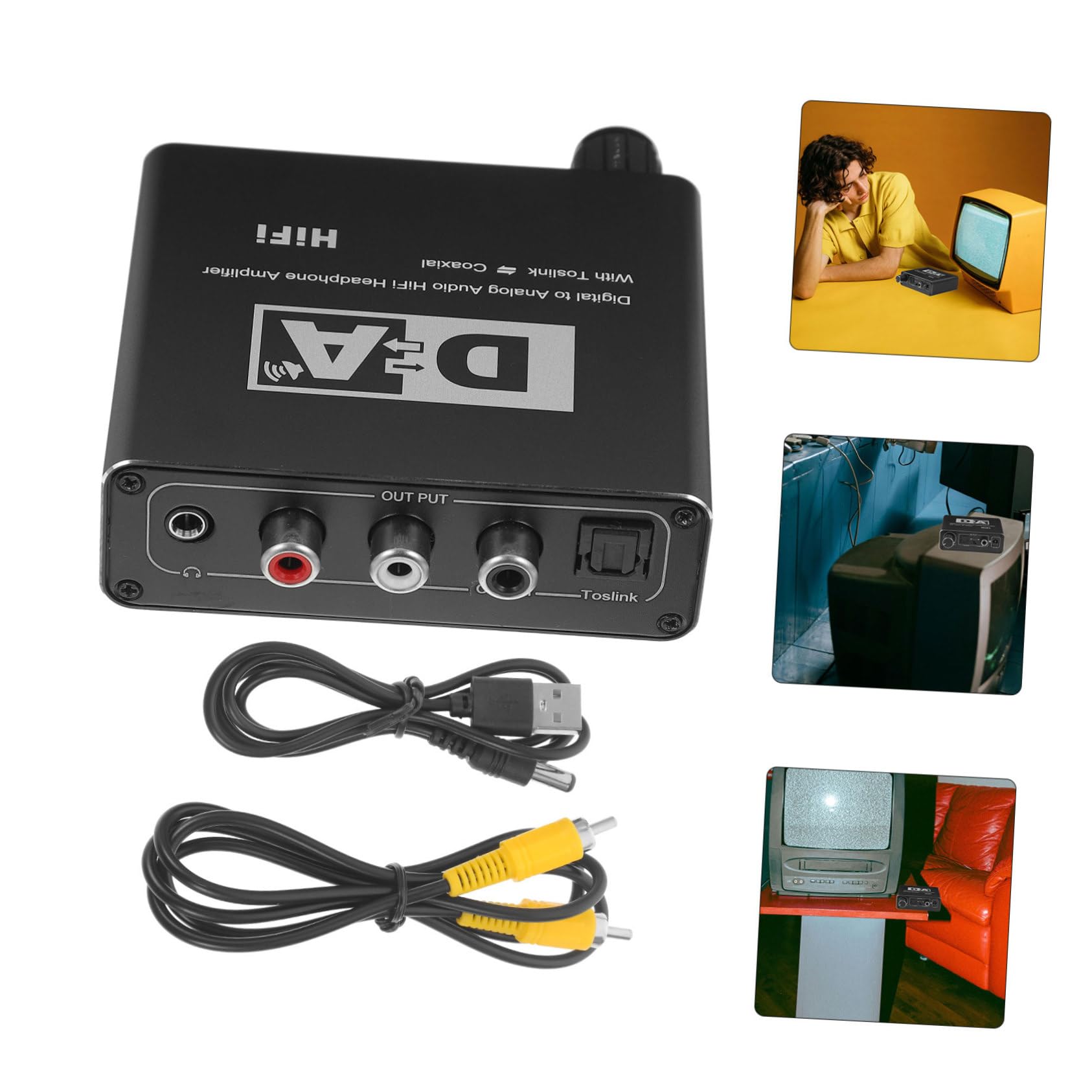 Convertitore Audio Digitale e Coassiale Adattatore Compatto Per Tv e Altoparlanti Per Migliorare Audio Perdita