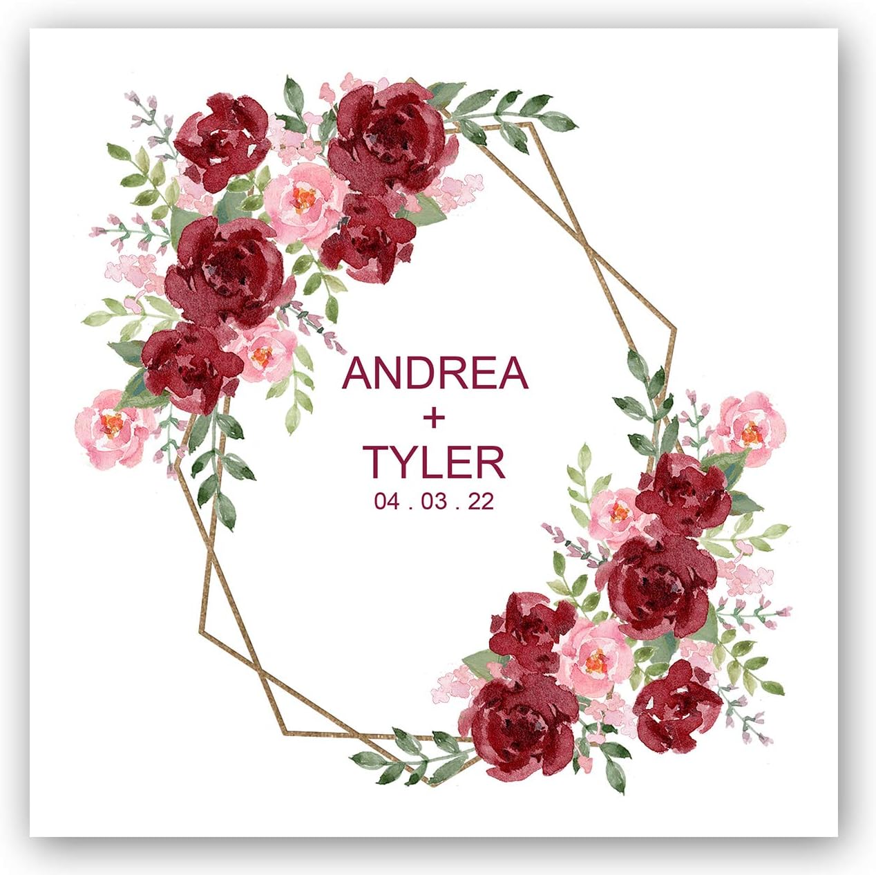 Vibrant Floral Personalized Luncheon Napkins / 100 Custom Printed White Uncoined Napkins / 6 1/2" x 6 1/2" Folded 3 Ply Napkin/Made In The USA