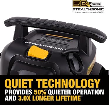 DEWALT STEALTHSONIC Wet Dry Shop Vacuum 6 Gallon 5 Peak HP, DXV06P-QTA