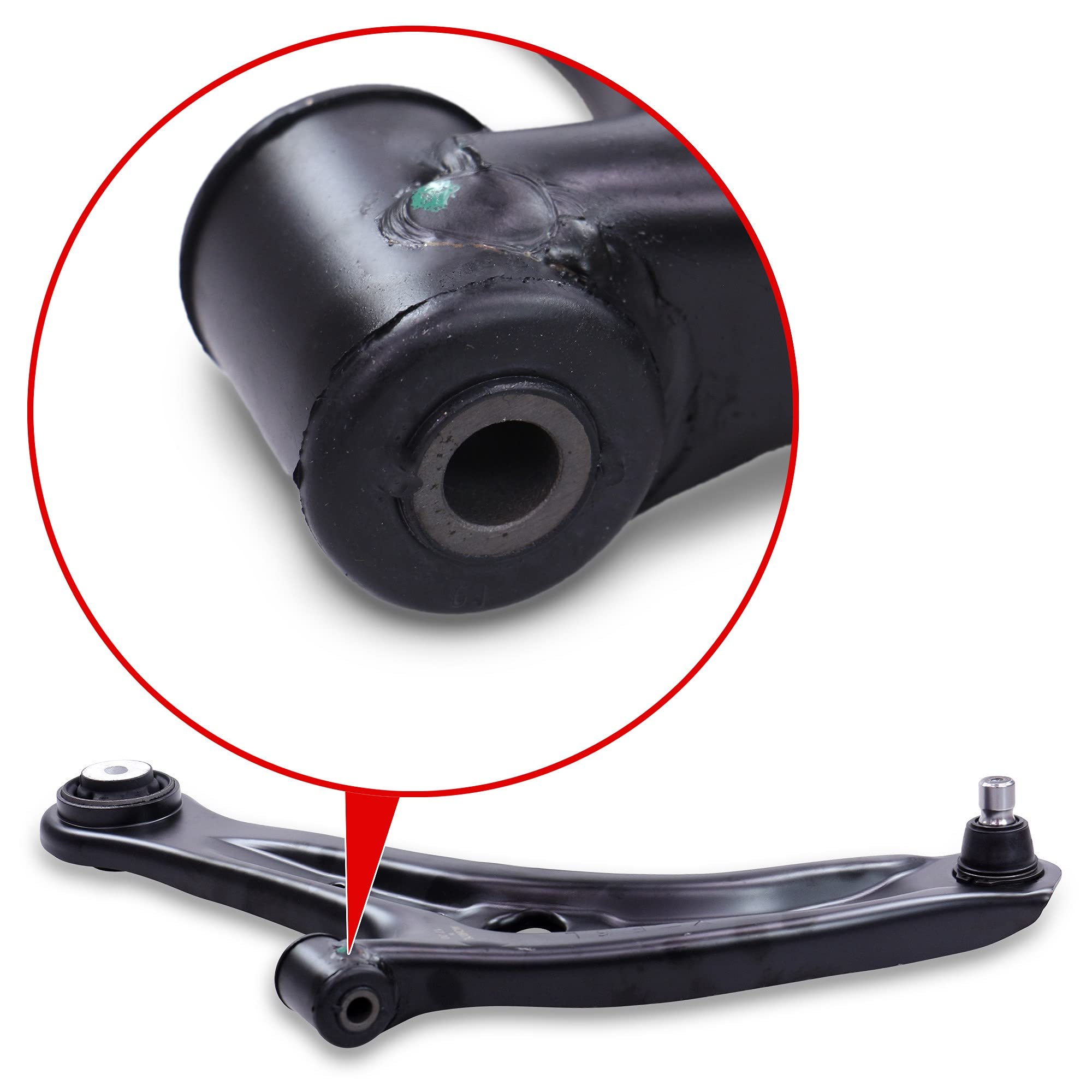 ATEC Germany 2x braccio di controllo asse anteriore sinistro e destro, 2x barra di accoppiamento anteriore Compatibile con FORD FIESTA Mk6 (CB1, CCN), FIESTA Mk6 Van, MAZDA 2 (DE_, DH_)