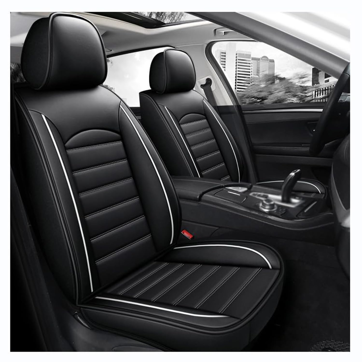Auto Set Coprisedili, per VW T-ROC R-Line 2019-2023 2024 2025 2026 Confortevole Coprisedile Copri Traspirante Anteriori Posteriori Protezione Sedile,C