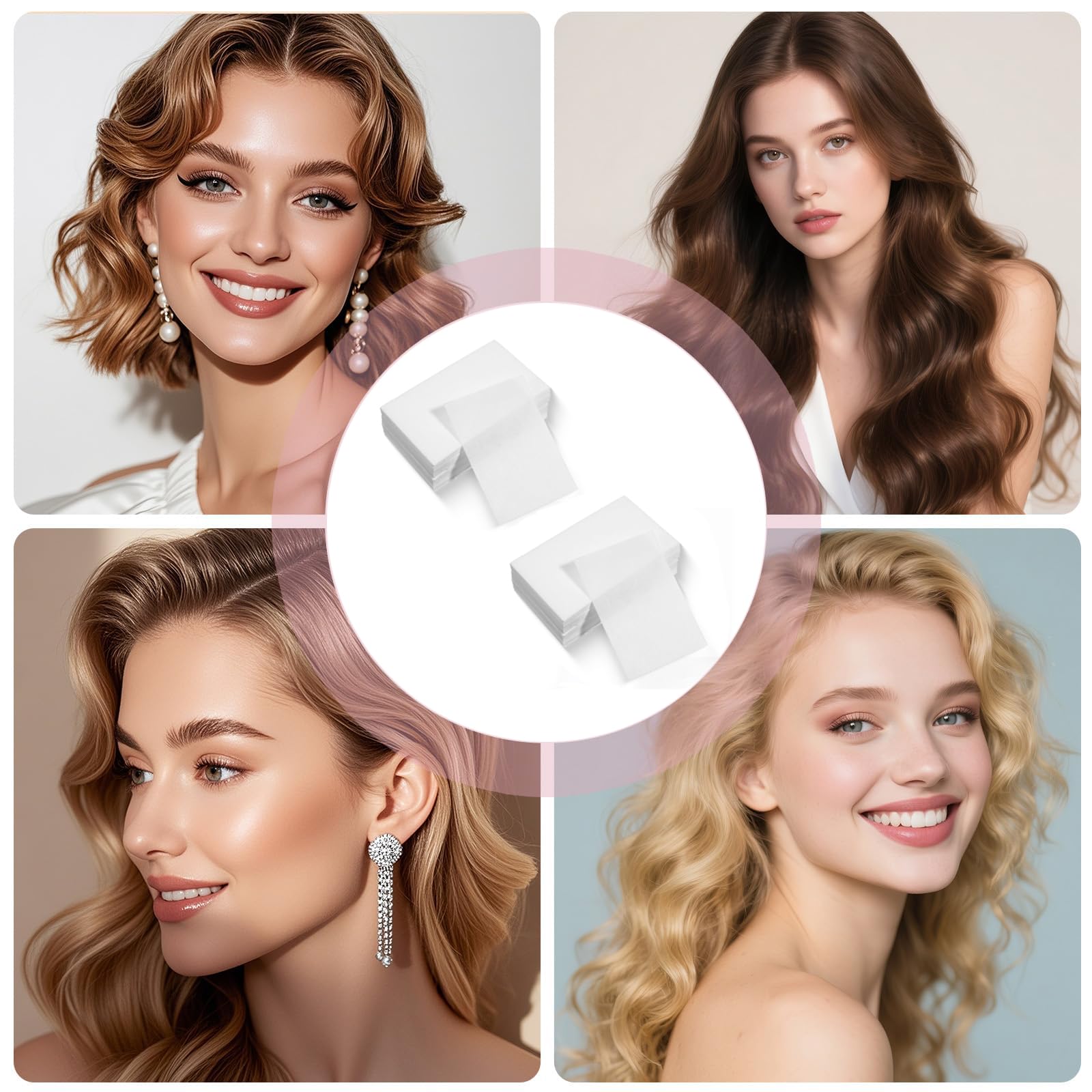 Papel Permanente Desechable,300 PCS Papel para Rizar Resistente al Calor,Papel Reutilizable para Rizar el Cabello,Kit Permanente para Salón y Peluquería Doméstica