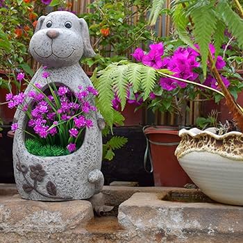 ガーデニング雑貨　オブジェ　プランター Moon Rabbit＞ドア付き塀のプランター ｜ 雑貨 庭 ガーデニング