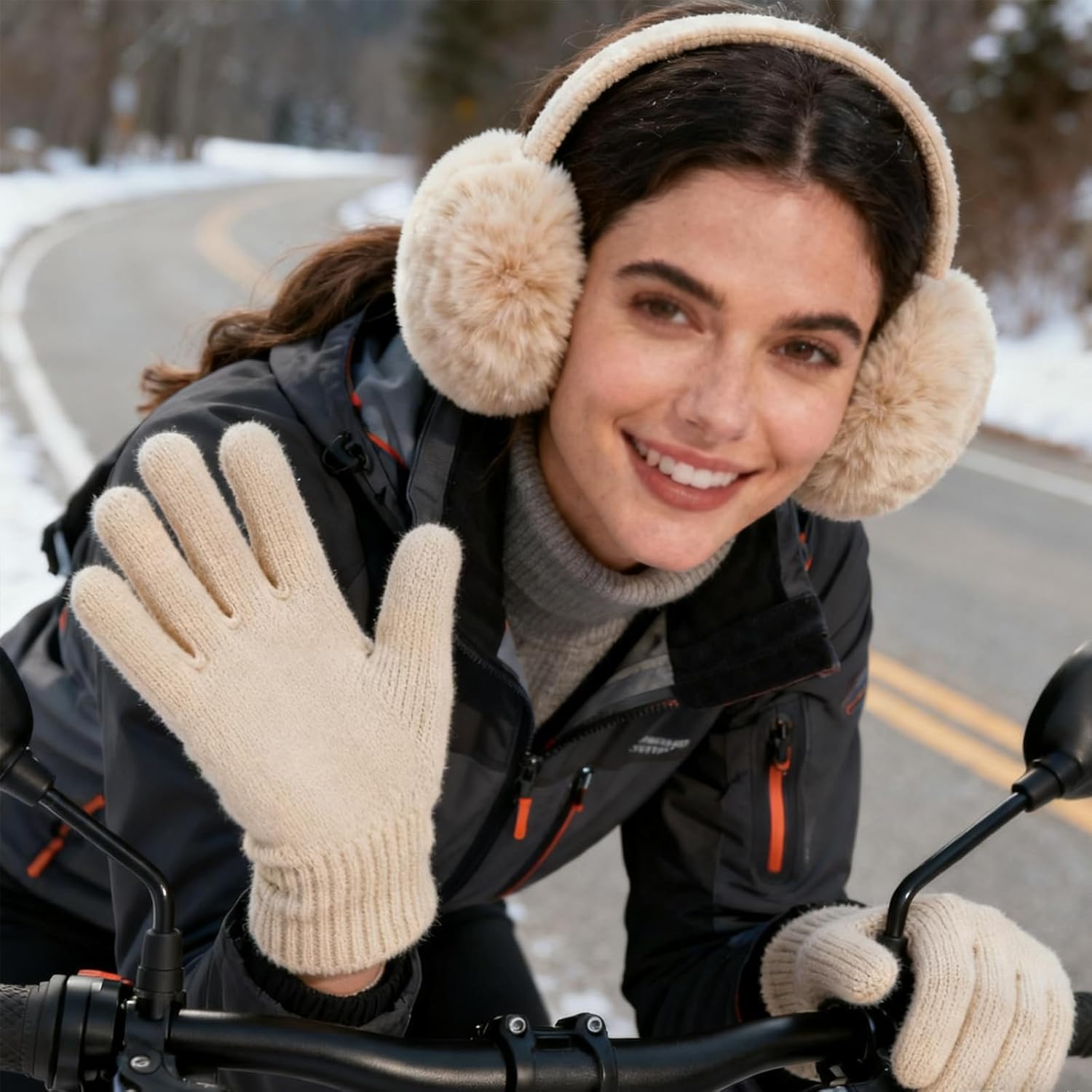 Winter Hat Scarf Gloves Set for Women, Beanie and Scarf Gloves Set Winter Gifts for Unisex Adult - Image 4