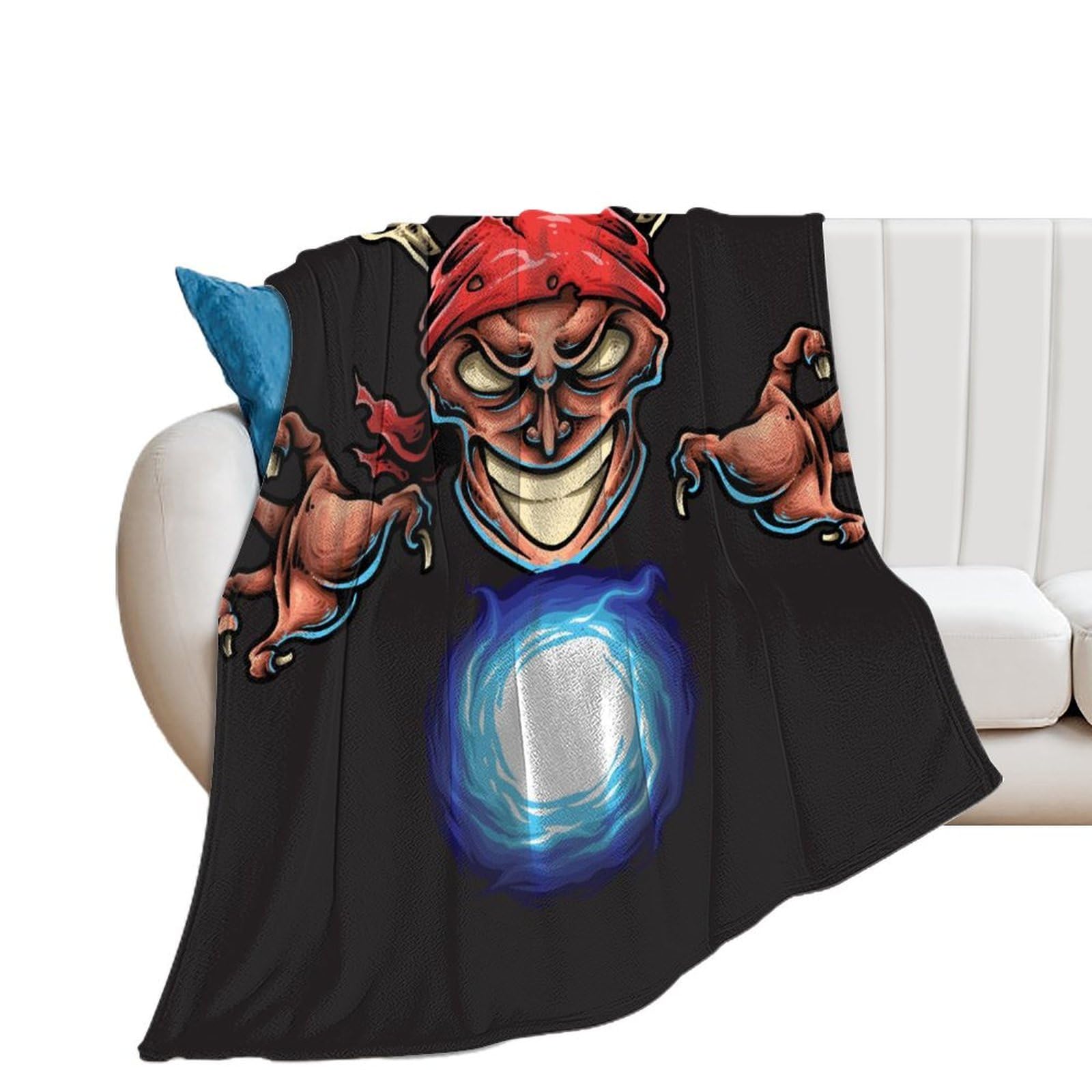 Couverture polaire pirate magicien douce plaid flanelle chaud enfant jeté de canapé 100x130cm