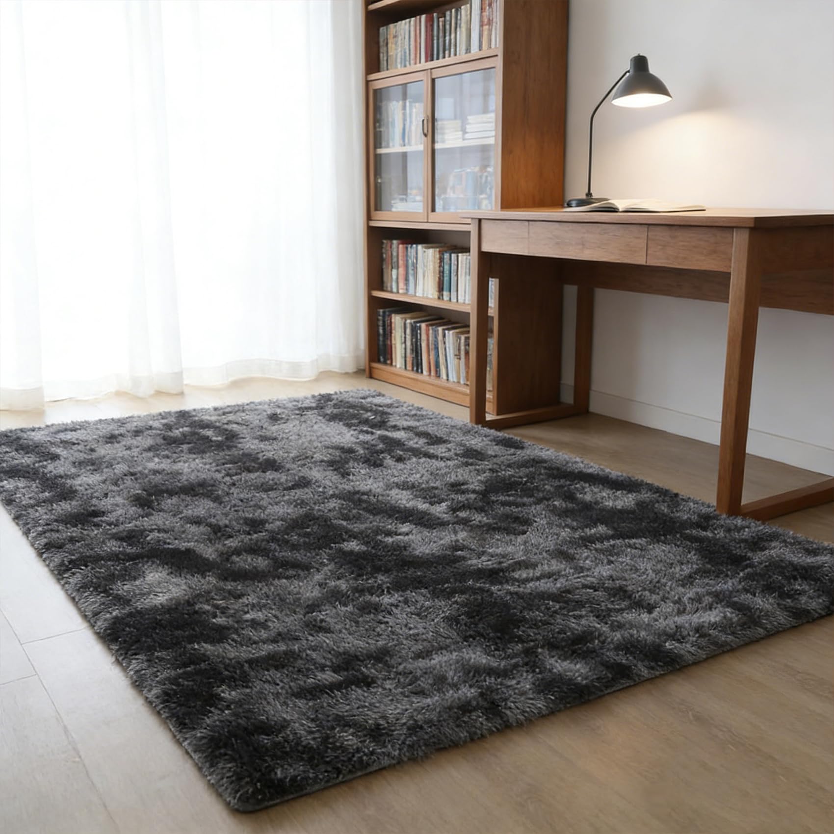 Tapis de chambre enfant garçon gris foncé 85x215 cm