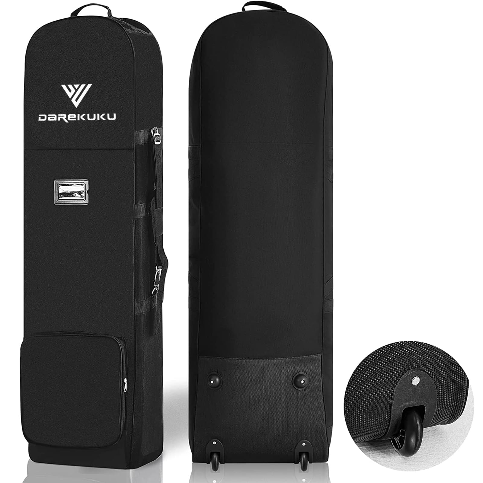 Outdoors Golf Travel Bag - Heavy Duty 900D Oxford, Detachable Shoulder Straps and Upgraded Rubber Wheels, Soft-Sided Golf Club Travel Cover to Protect Clubs
