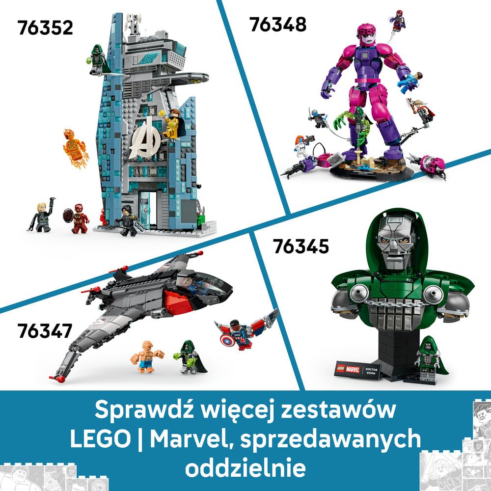 LEGO | Marvel Fantastyczna Czwórka H.E.R.B.I.E. 76339 | Figurka kolekcjonerska, zabawka dla 10-latka, prezent dla fana Marvela, klocki dla chłopca i dziewczynki, 747 elementów