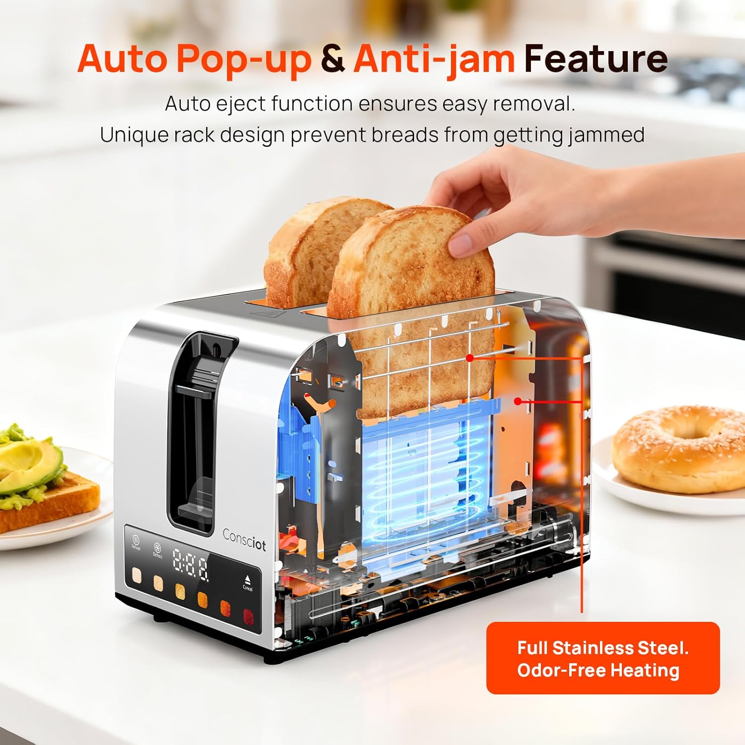 Six Browning Levels for Toaster