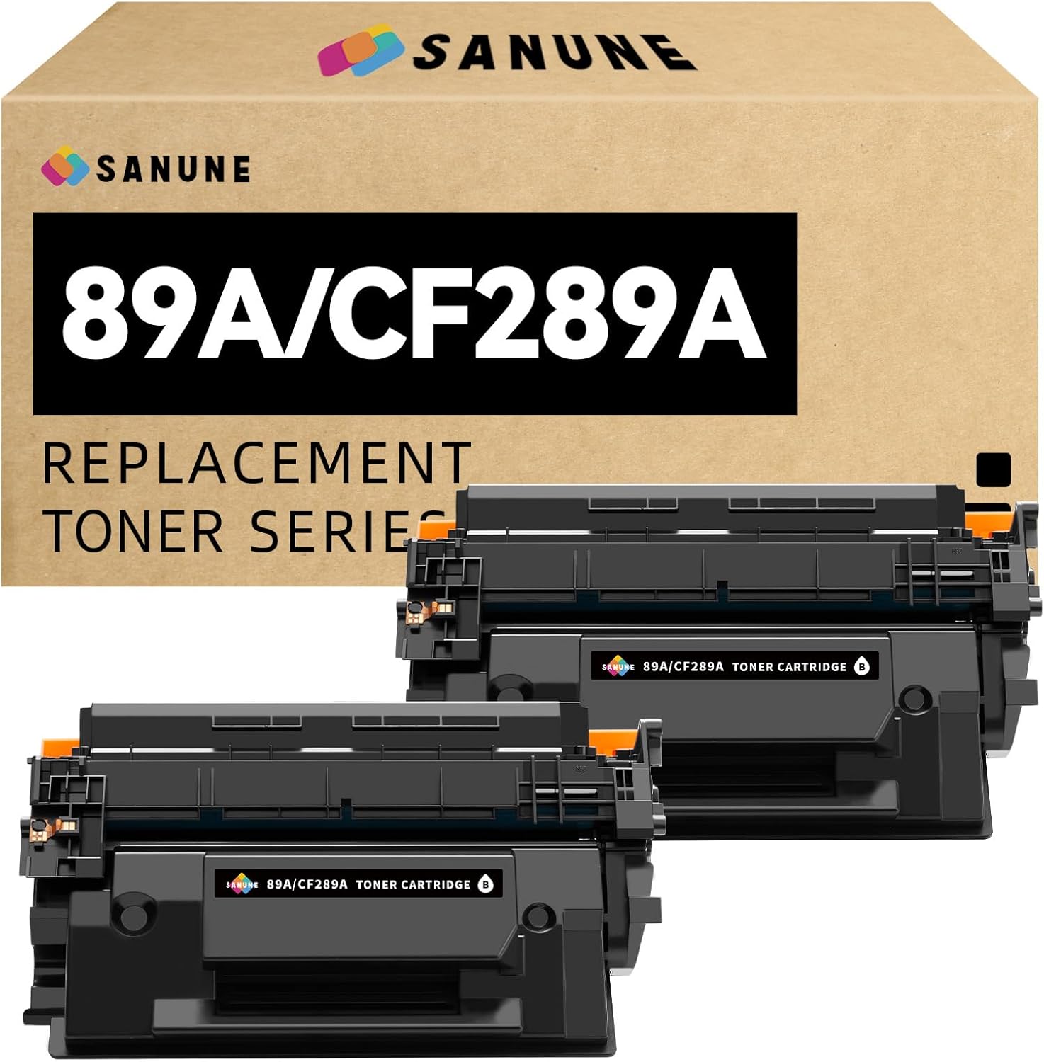 89A Black Toner Cartridge 2 Pack Replacement for HP 89A CF289A 89X CF289X (with Chip) for Enterprise M507 M507n M507dn M507x MFP M528dn M528f M528c M528z M528 Series Printer Toner Ink