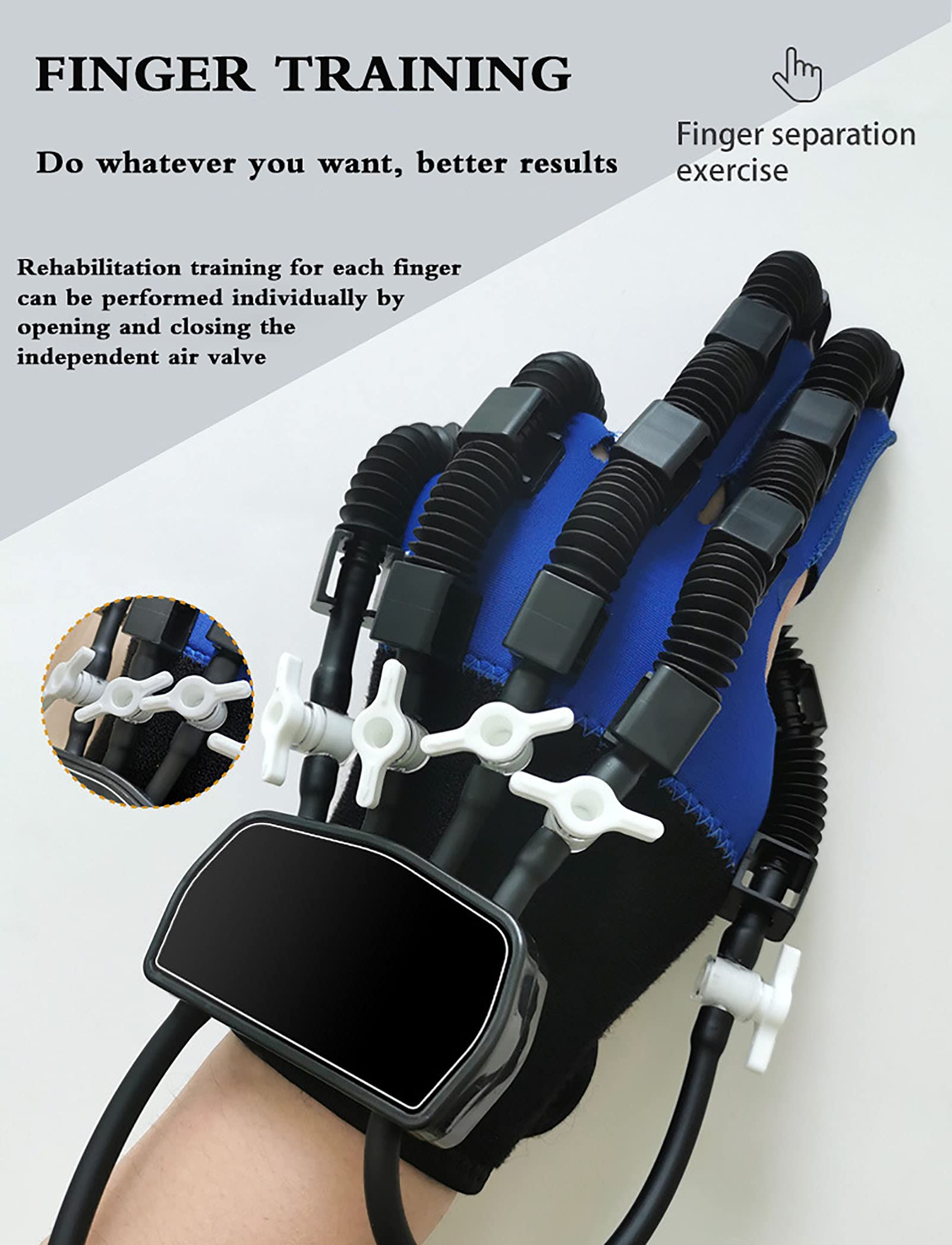 Férula de Mano, Guantes de rehabilitación, aparatos ortopédicos para Dedos, Equipo de Entrenamiento de rehabilitación de hemiplejia de Mano (código de Droite Principal L)