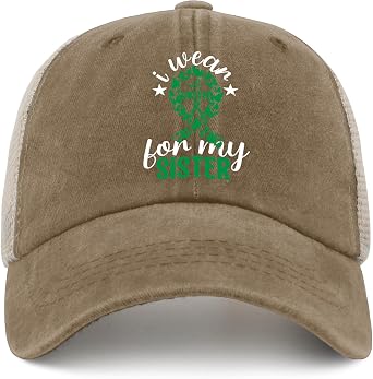 I Wean Green for My Sister Cap America Hat Trucker Hats Women Gifts for Women Sun Caps