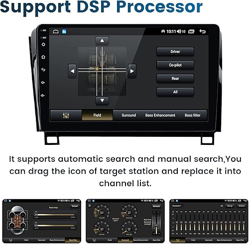 Miniatura 6 de 5GWiFi - Radio estéreo para automóvil para Toyota Tundra 2007-2013 Sequoia 2008-2018, Biorunn Android 13 10.1 pulgadas, navegación GPS de 8 núcleos,