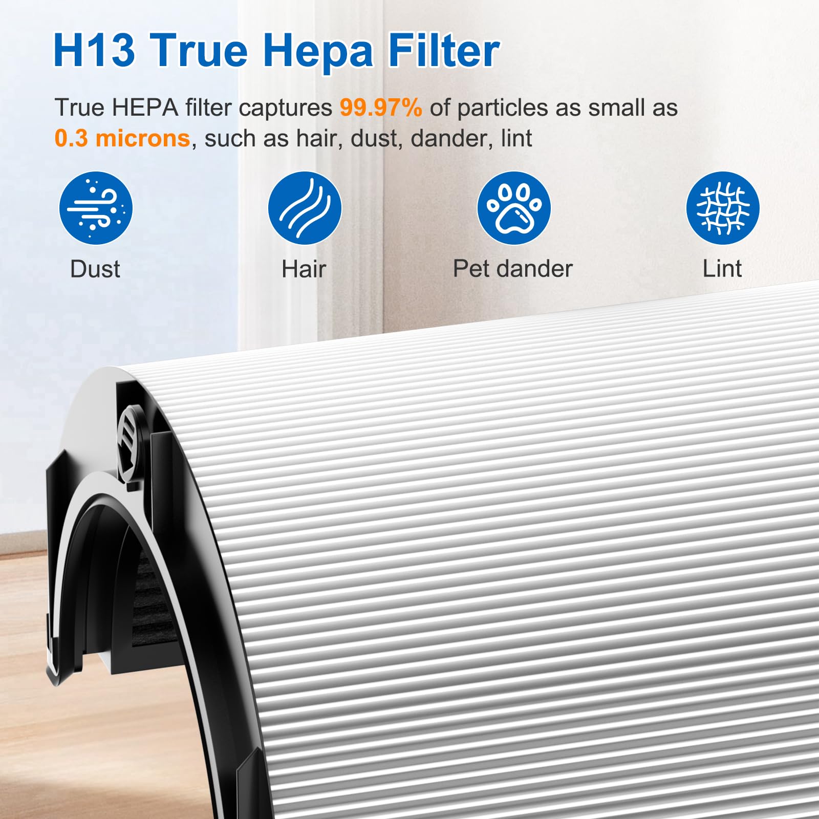 Upgraded 360° Combi 2 in 1 Glass HEPA+Carbon Filter for Dyson HP1 HP2 PC1 PC2 TP04 TP06 TP07 TP09 TP10 TP7A HP04 HP06 HP07 HP09 HP10 HP4A HP7A PH01 PH02 PH03 PH04 PH3A filter replacement, #965432-01 — view 5