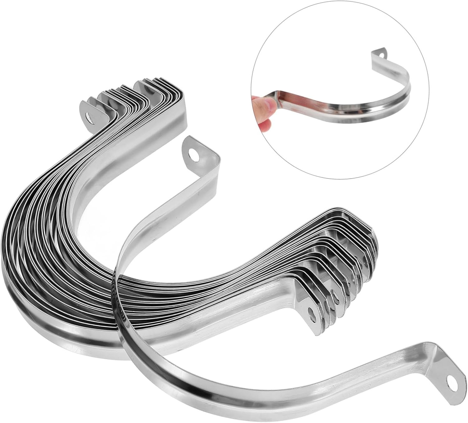 Heavy Duty Stainless Hose Clamps Set 100pcs Pipe Clips Quick Fit for Water Automotive Use