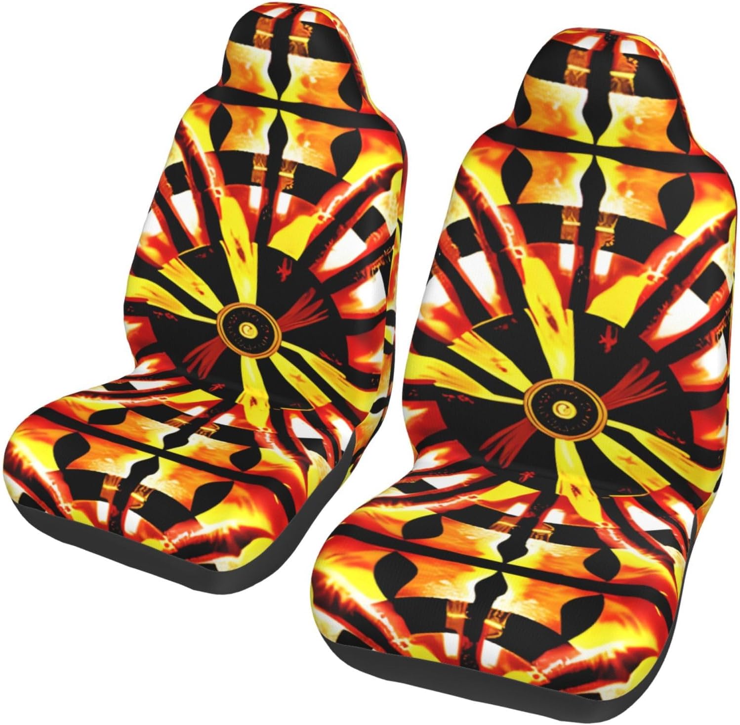 Universal Burning Totem Printed car seat Covers are Suitable for Most Seats in Trucks, Vans, and Other Similar Vehicles.