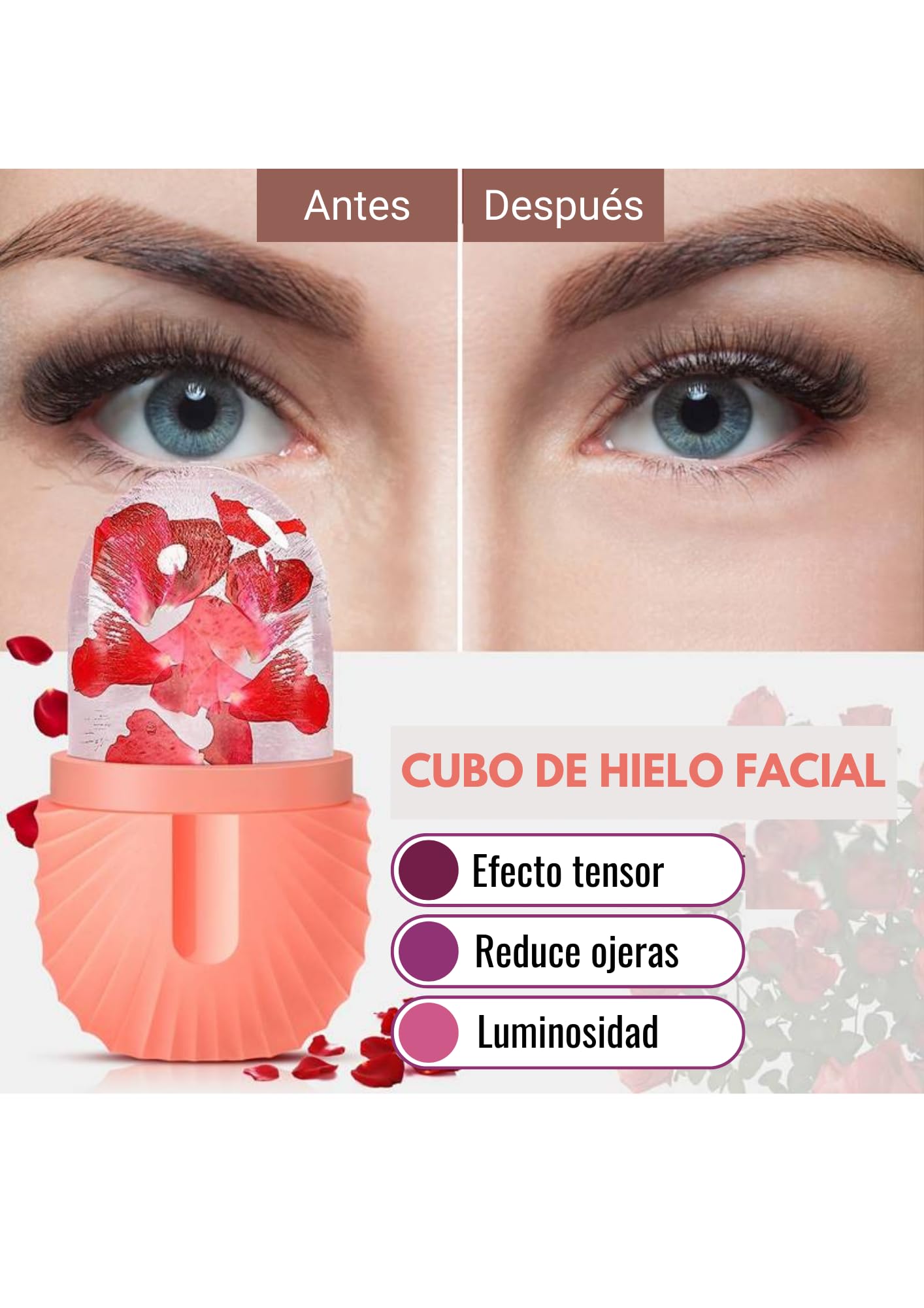 Kit Skincare Gua Sha Facial Rodillo Masajeador De Cara Ice Roller Cepillo Limpiador Rostro Diadema Maquillaje Mujer Y Muñequeras Pack Reafirmante Hielo Para La Cara Regalo San Valentin
