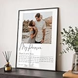 My Person Definition Poster, Couple Meaning Print for Boyfriend, Valentine Love Theme, Romantic Photo Style Wall Art for Two, Sweet Relationship Keepsake for Home, Cozy Emotional Decor for Shared Moments