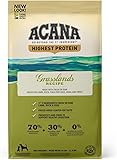 ACANA Highest Protein Dry Dog Food, Grasslands, Lamb and Duck Recipe, 25lb Grasslands 25 Pound (Pack of 1)