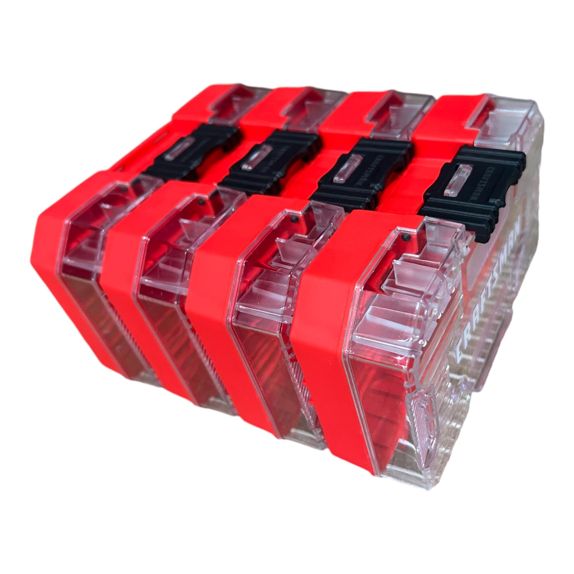 Craftsman Nano Small Versastack Compatible Stackable Plastic Storage Cases 4 Pack