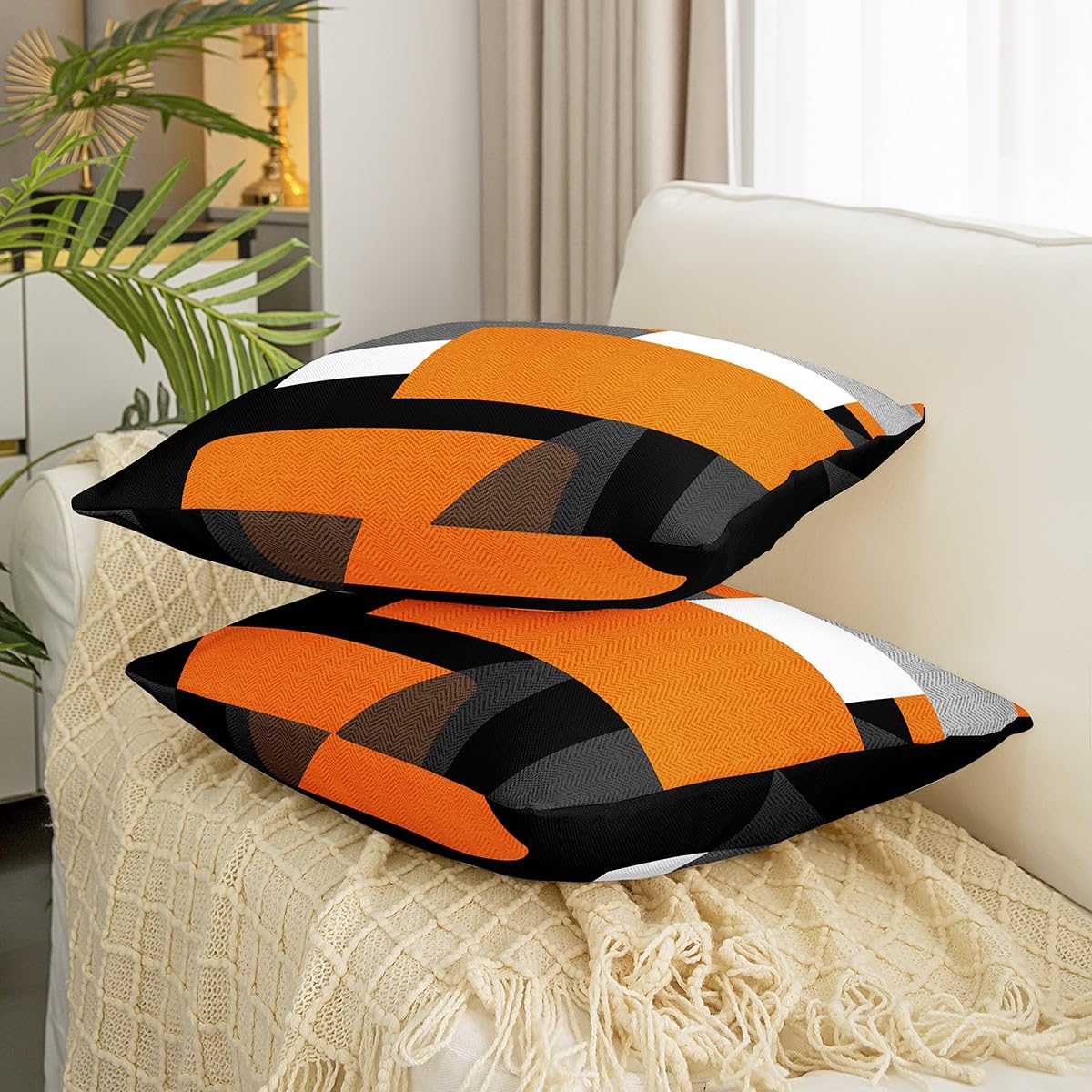 Loussiesd Set di 2 federe quadrate per cuscini con bandiera, 55 x 55 cm