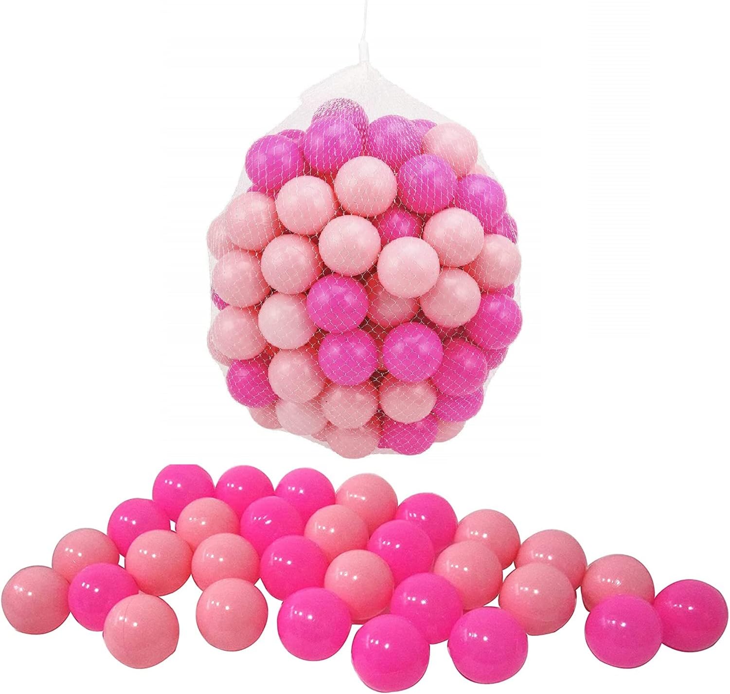Ram® 100 X Pink Soft Plastic Play Pit Balls For Indoor Outdoor Swimming Pool Trampoline Play Toy