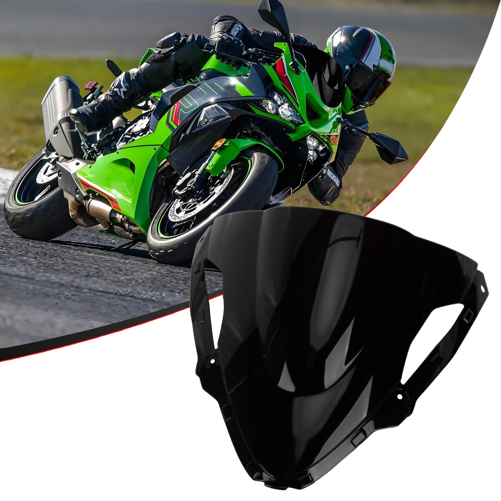 Amazon.com: PSLER Double Bubble Windshield for ZX6R 2024