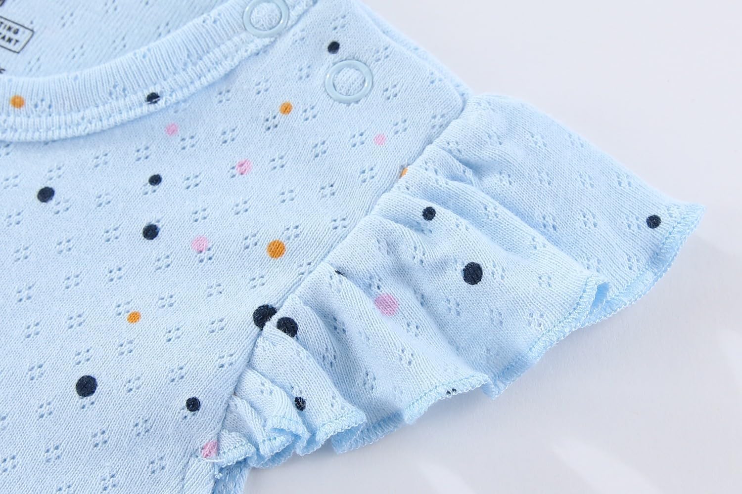 Newborn Baby Flutter Sleeve Cotton Bodysuits 5-Pack Unisex Soft Baby Clothes Gift for Boys Girls