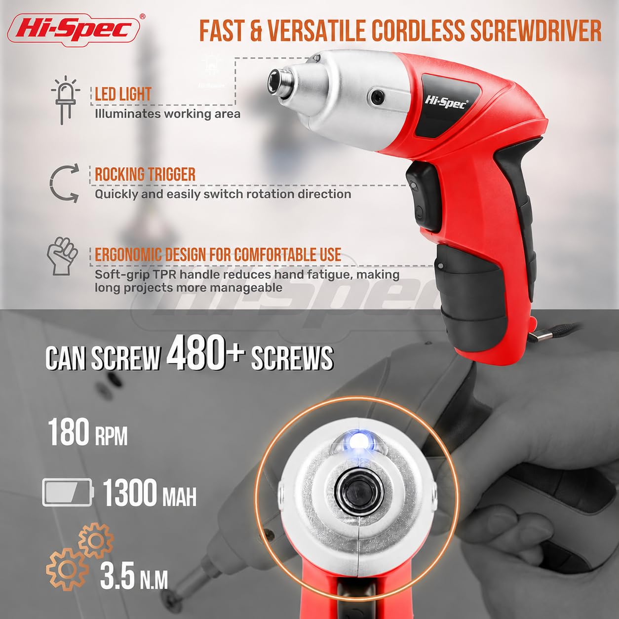 Hi-Spec Power Screwdriver Kit - DIY Tool Set -3 Hi-Spec Power Screwdriver Kit - DIY Tool Set -3