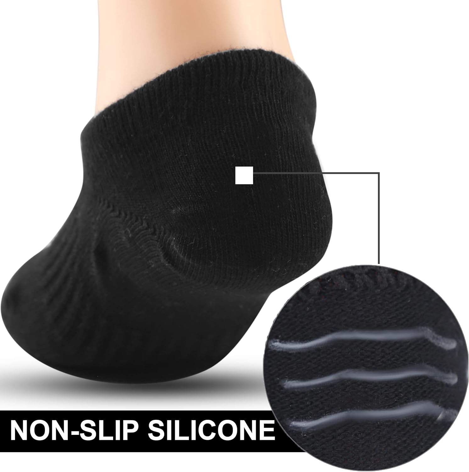 Cozi Foot 10 Pairs Boys Girls No Show Socks Cotton Non Slip Low Cut Socks - Image 5