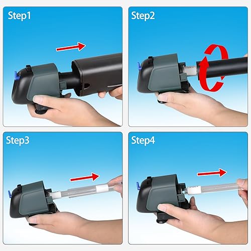 Miniatura 8 de AQUANEAT Filtro de acuario 5W Bombilla UV Green Water Killer Filtro de bomba sumergible 132 GPH para tanque de peces de 75 galones