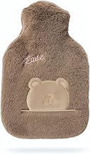 SVULINT Super Soft Plush Covered Hot and Cold Water Bag Bottle, Hot Water bag for Period Cramps Relief Bag, Heating Bottle for Body Pain Relief Therapy (Brown Panda, 1000 ML)