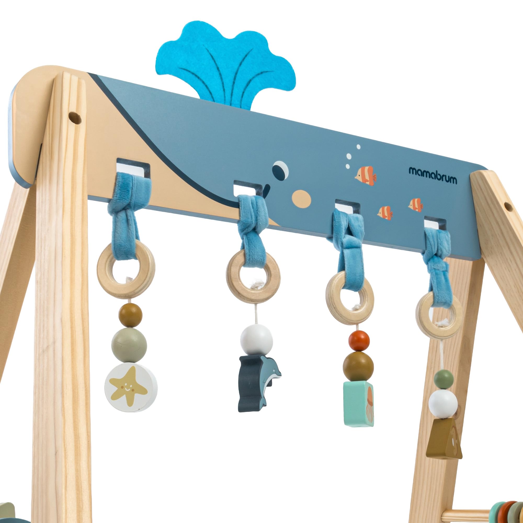 Support éducatif en bois Montessori pour bébé avec suspension sensorielle Océan