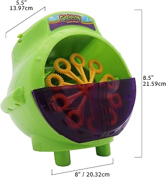 Gazillion Bubbles, Hurricane Bubble Making Machine - Portable Bubble Maker - Instant Bubble Creation - Outdoor Toy for Kids - 4 oz. Bubble Solution Included - Ages 3+