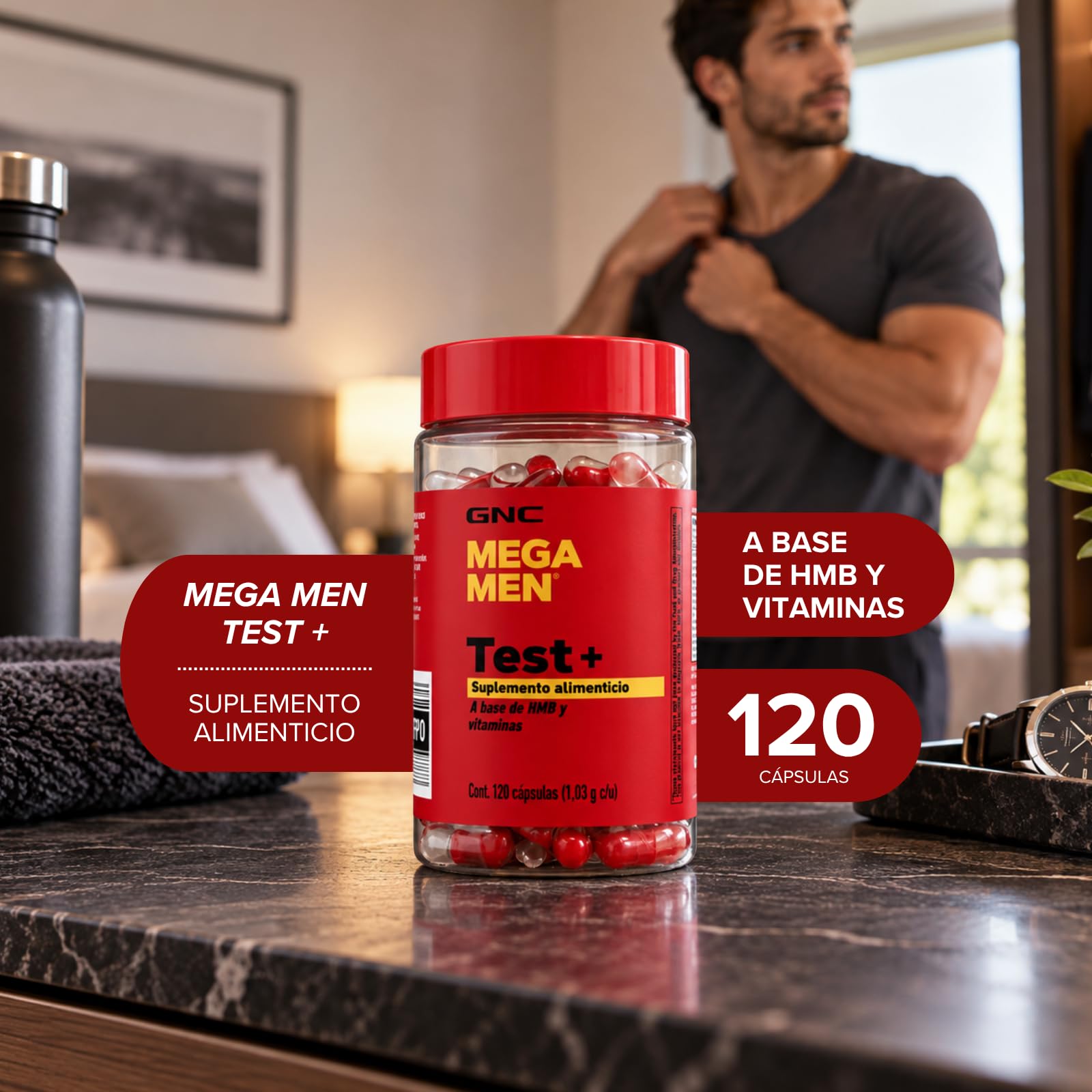 GNC Mega Men Ultra Testosterone, Free & Total Test Booster, 120 Count — Amazon image 4