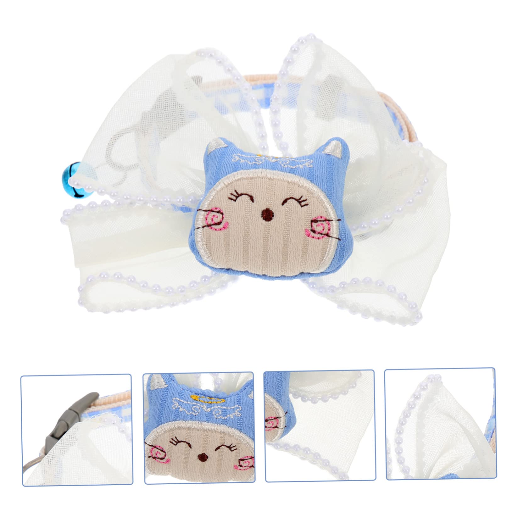INOOMP 5pezzi Collare Per Gatti Con Fiocco Decorativo Collare Antistrozzo Resistente Per Gattini Accessorio Elegante Per Occasioni Speciali e Passeggiate All Aperto