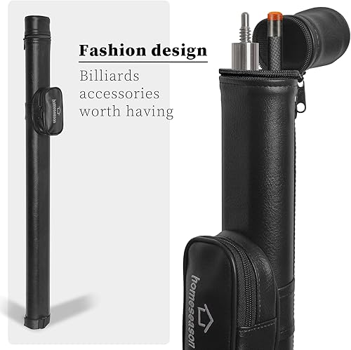 Miniatura 2 de HomeSeason Expert - Estuches para tacos de billar, 12 estándar 1 de juego de palos de taco de 58 pulgadas, caja de cuero, funda de transporte de